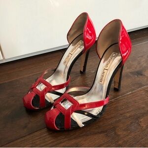 Christian Lacroix Striking Red and Black Heels